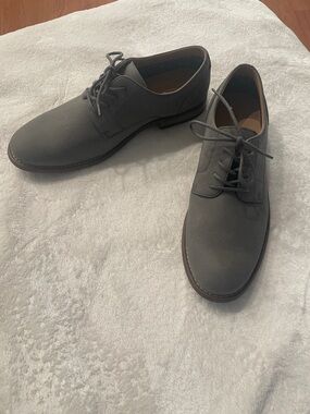 Hawker Rye Grey Lace-Up Dress Shoes